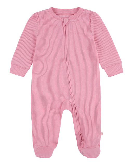 Baby Girls Huggies Ribbed Footed Coverall
