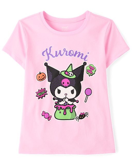 Girls Kuromiâ¢ Glow Halloween Graphic Tee
