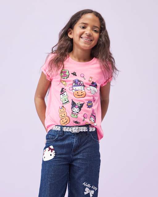 Girls Hello KittyÂ® And Friends Halloween Graphic Tee