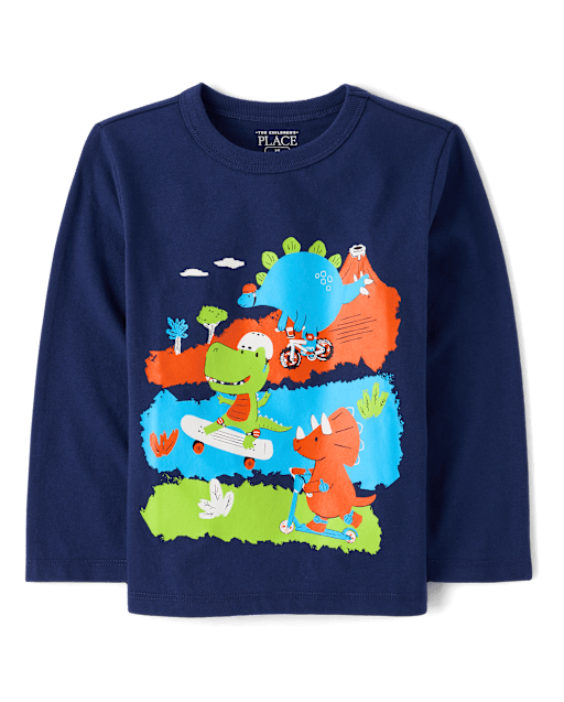 Baby And Toddler Boys Dino Skaters Graphic Tee