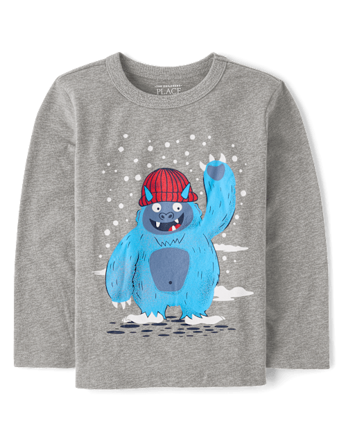 Baby And Toddler Boys Winter Yeti Graphic Tee