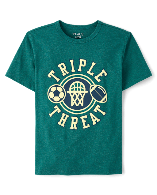 Boys Triple Threat Sports Graphic Tee