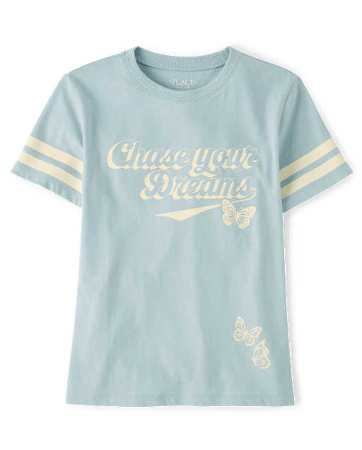 Girls Chase Your Dreams Oversized Graphic Tee