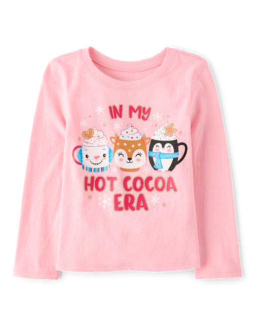 Baby And Toddler Girls In My Hot Cocoa Era Graphic Tee