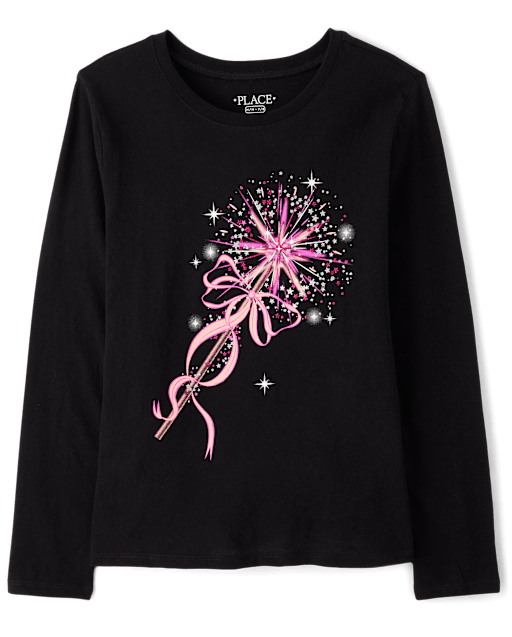 Girls Princess Wand Graphic Tee