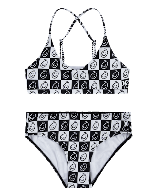 Girls Hurley Checkered Bikini Swimsuit
