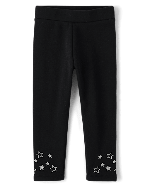 Baby And Toddler Girls Glitter Star Winter Warm Leggings