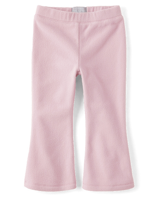 Pantalon de survêtement évasé en micropolaire pour petite fille