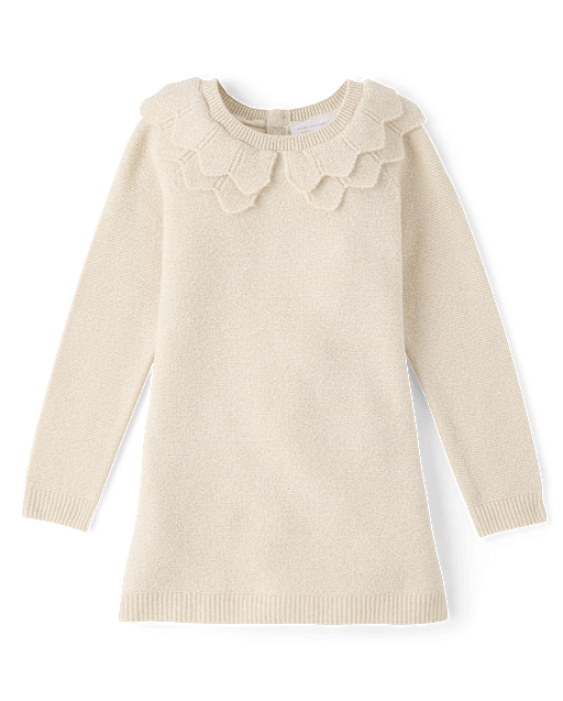 Baby And Toddler Girls Scalloped Sweater Dress