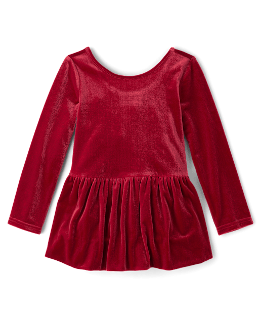 Baby And Toddler Girls Velour Bubble Dress