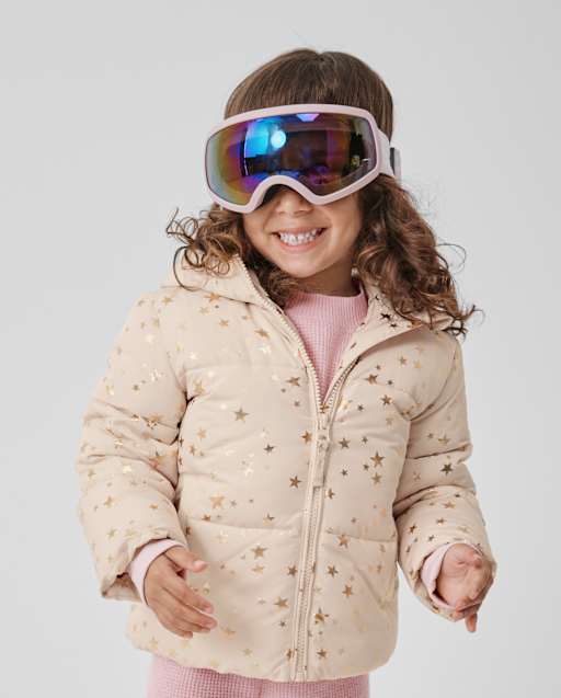 Doudoune doublée en micropolaire imprimée pour petite fille