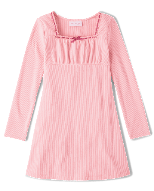 Girls Sueded Rib Shift Dress