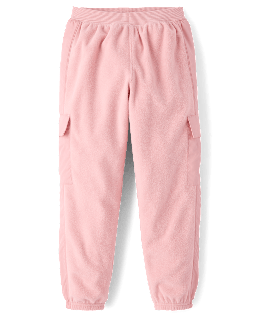 Girls Microfleece Cargo Jogger Pants