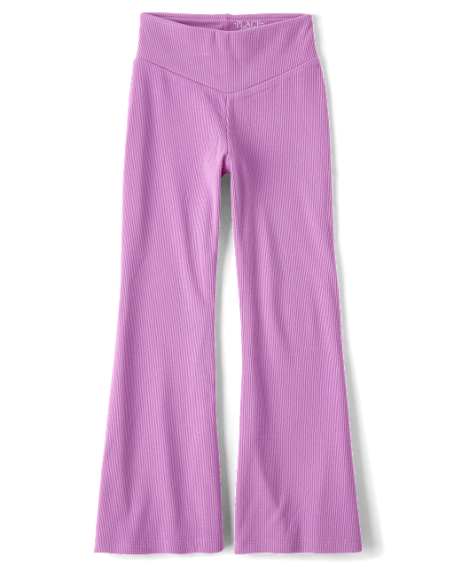 Girls Sueded Rib Flare Leggings