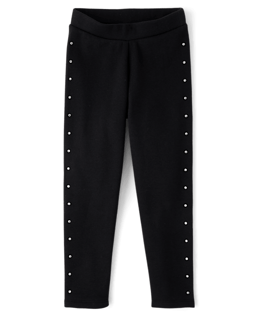 Girls Studded Winter Warm Leggings