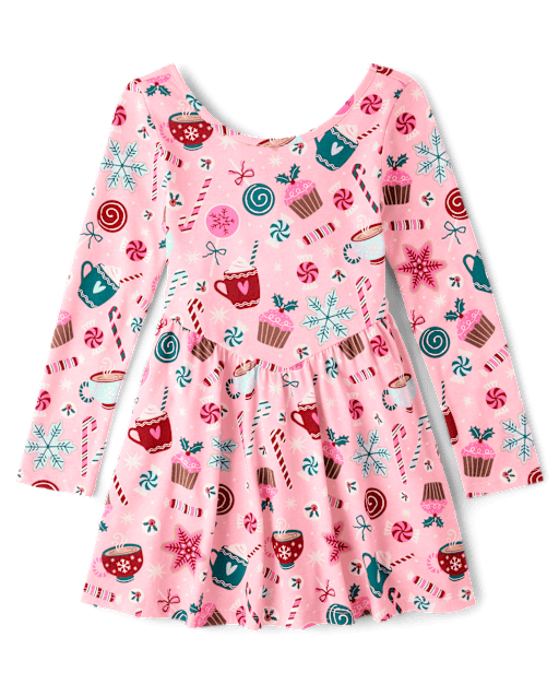 Girls Holiday V-Waist Dress
