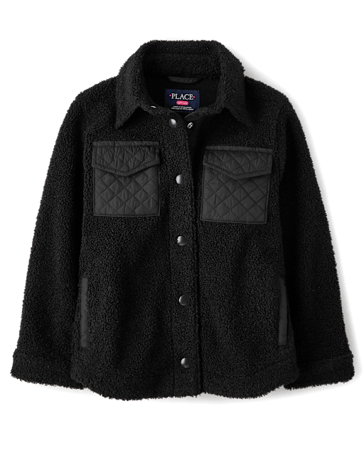 Girls Sherpa Shacket