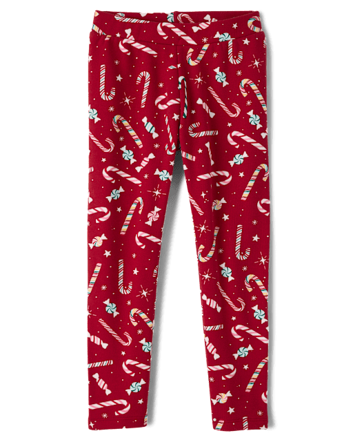 Leggings chauds d'hiver en canne à sucre pour filles