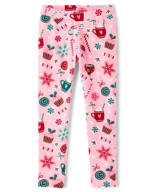 Girls Print Winter Warm Leggings