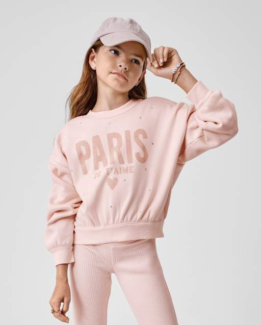 Girls Embellished Winter Warm Sweatshirt