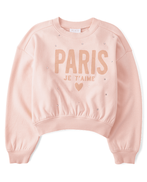 Girls Embellished Winter Warm Sweatshirt