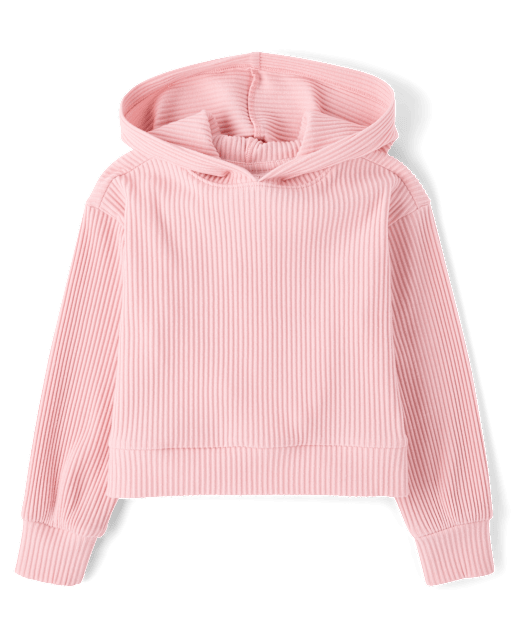Girls Plush Rib Hoodie