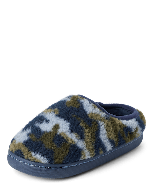 Boys Camo Puff Slipper