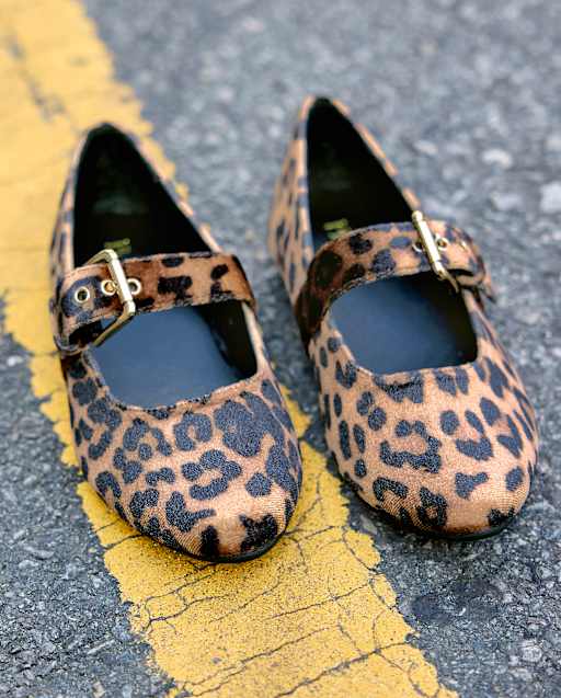 Girls Leopard Mary Jane Shoes