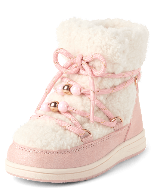 Toddler Girls Sherpa Bungee Booties