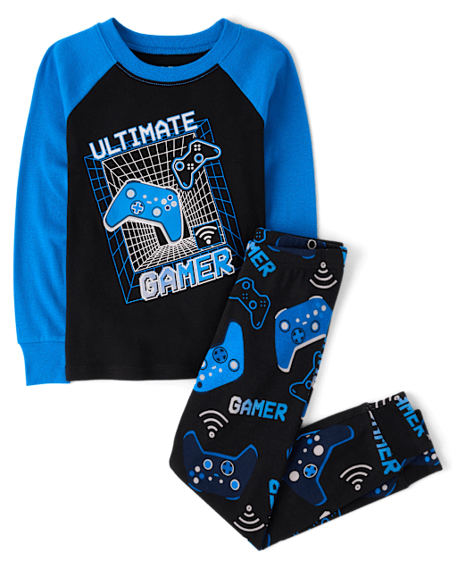 Boys Glow Gamer Snug Fit Cotton Pajamas
