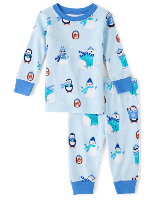Baby And Toddler Boys Winter Animal Snug Fit Cotton Pajamas