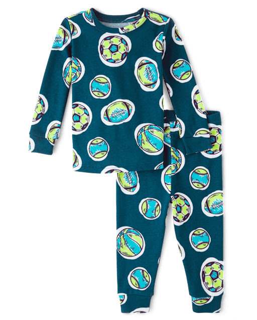 Baby And Toddler Boys Sports Snug Fit Cotton Pajamas