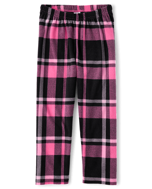 Girls Plaid Microfleece Pajama Pants
