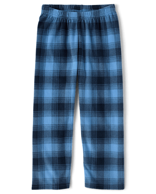 Boys Plaid Microfleece Pajama Pants