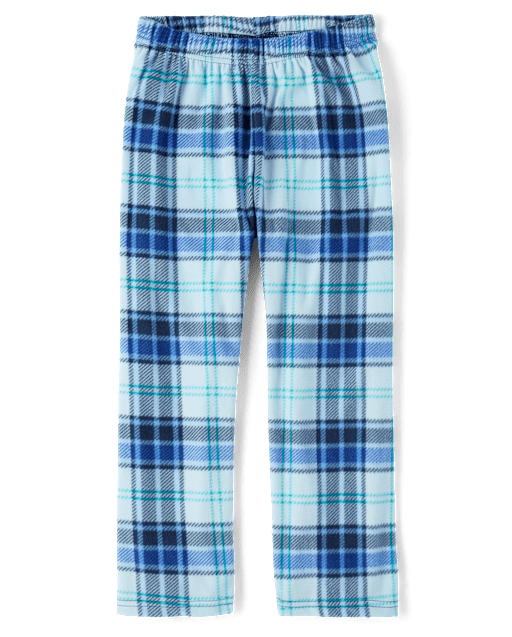 Boys Plaid Microfleece Pajama Pants