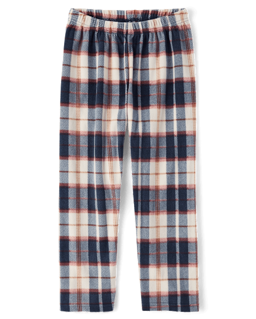 Boys Plaid Microfleece Pajama Pants