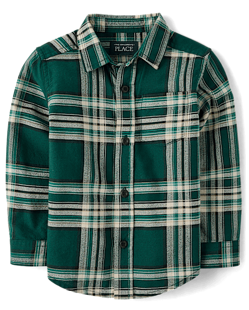 Baby And Toddler Boys Matching Family Plaid Oxford Button Up Shirt