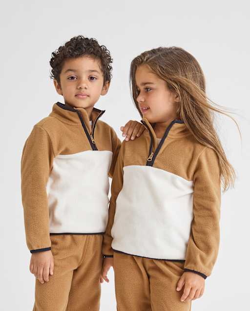 Toddler Boys Colorblock Microfleece Half Zip Pullover
