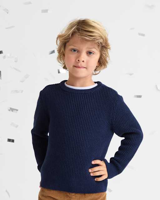 Baby And Toddler Boys Shaker Stitch Sweater