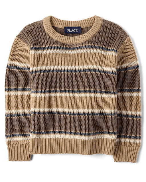 Baby And Toddler Boys Striped Chunky Sweater