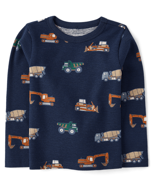 Baby And Toddler Boys Print Thermal Top