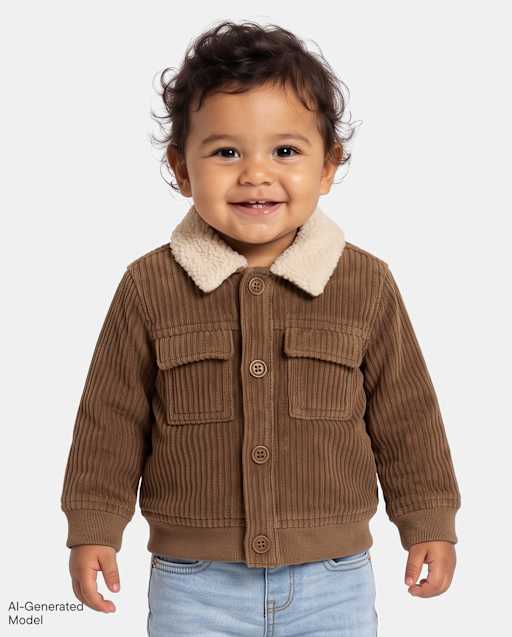 Baby Boys Faux Cord Utility Jacket