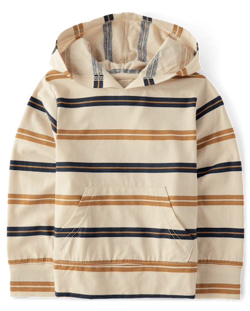 Baby And Toddler Boys Striped Hooded Top