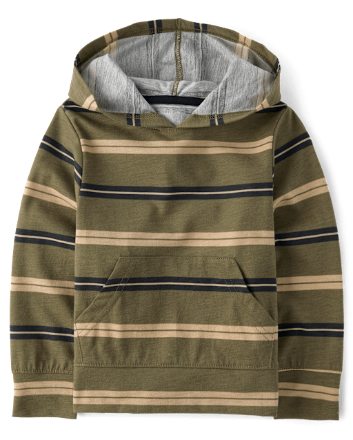 Baby And Toddler Boys Striped Hooded Top