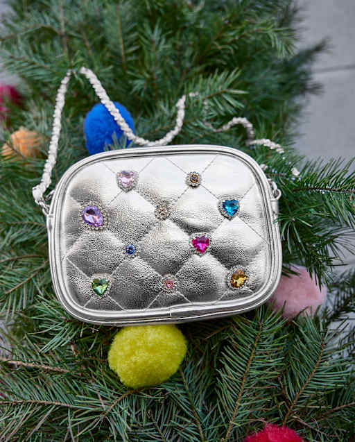 Girls Metallic Gemstone Bag