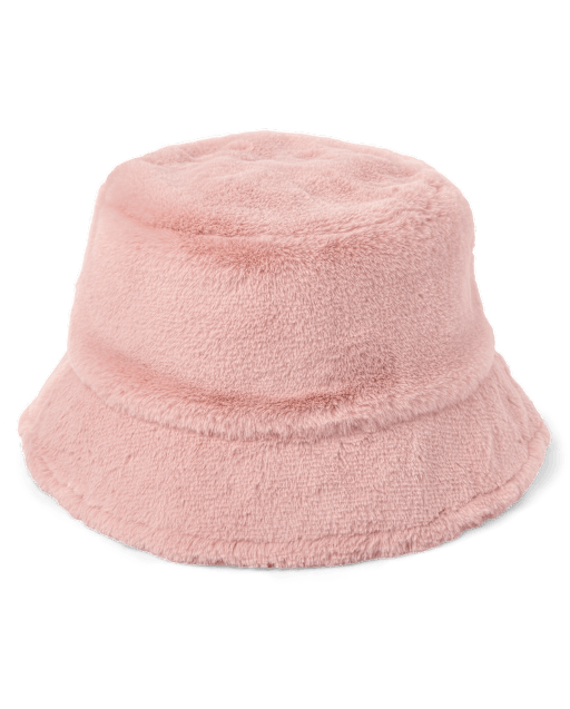 Girls Faux Fur Bucket Hat
