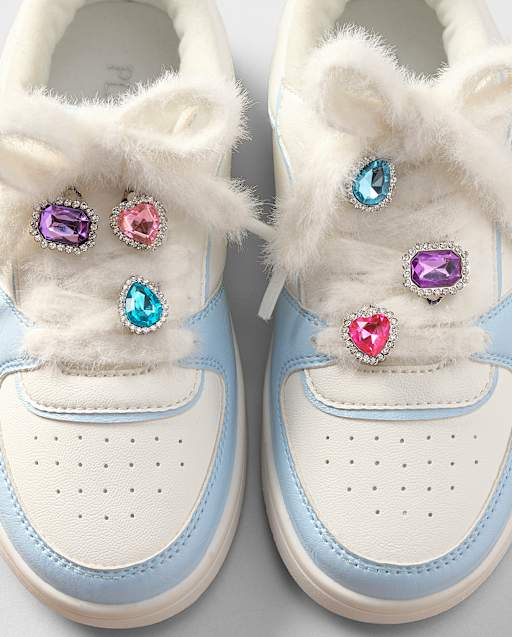 Girls Jeweled Shoe Charm 8-Pack