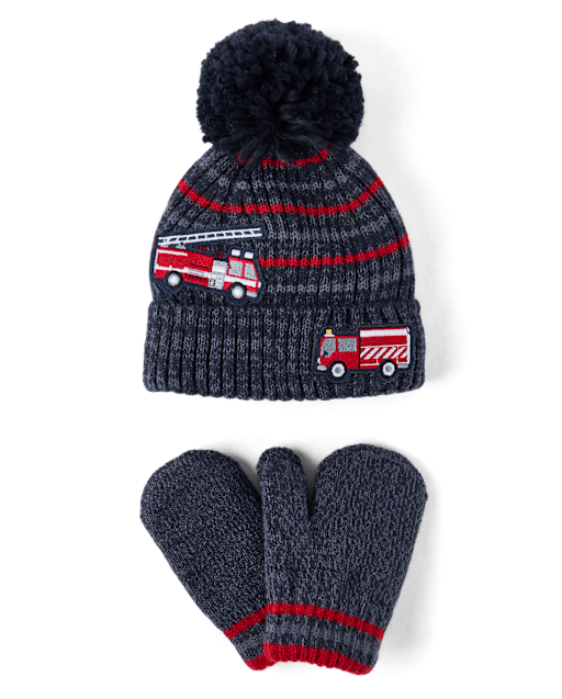 Toddler Boys Fire Truck 2-Piece Cold Weather Set