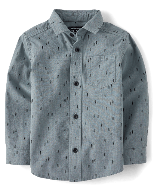 Baby And Toddler Boys Holiday Poplin Button Up Shirt