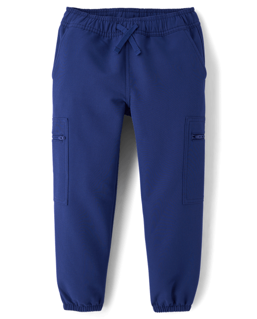 Boys Zip Cargo Cozy Tech Pull On Jogger Pants